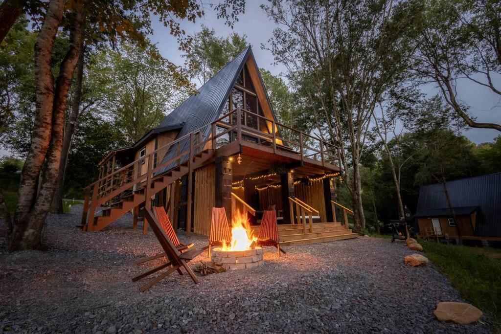 Valhalla Cabins Aframes With Hot Tubs & Sauna Cosby Extérieur photo