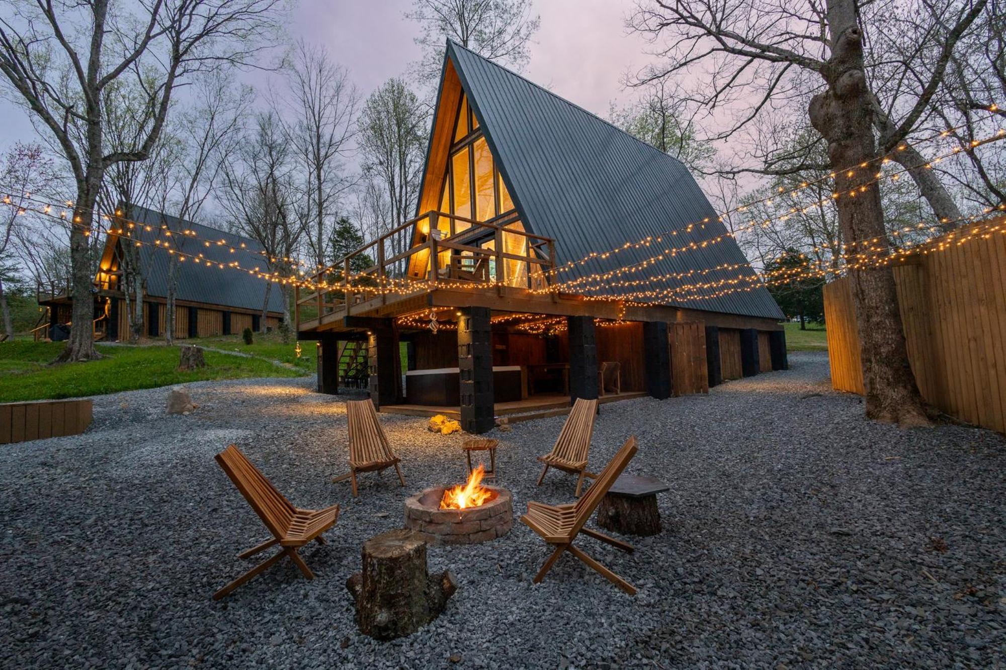 Valhalla Cabins Aframes With Hot Tubs & Sauna Cosby Extérieur photo