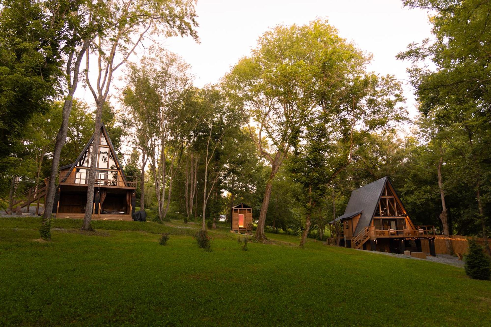 Valhalla Cabins Aframes With Hot Tubs & Sauna Cosby Extérieur photo
