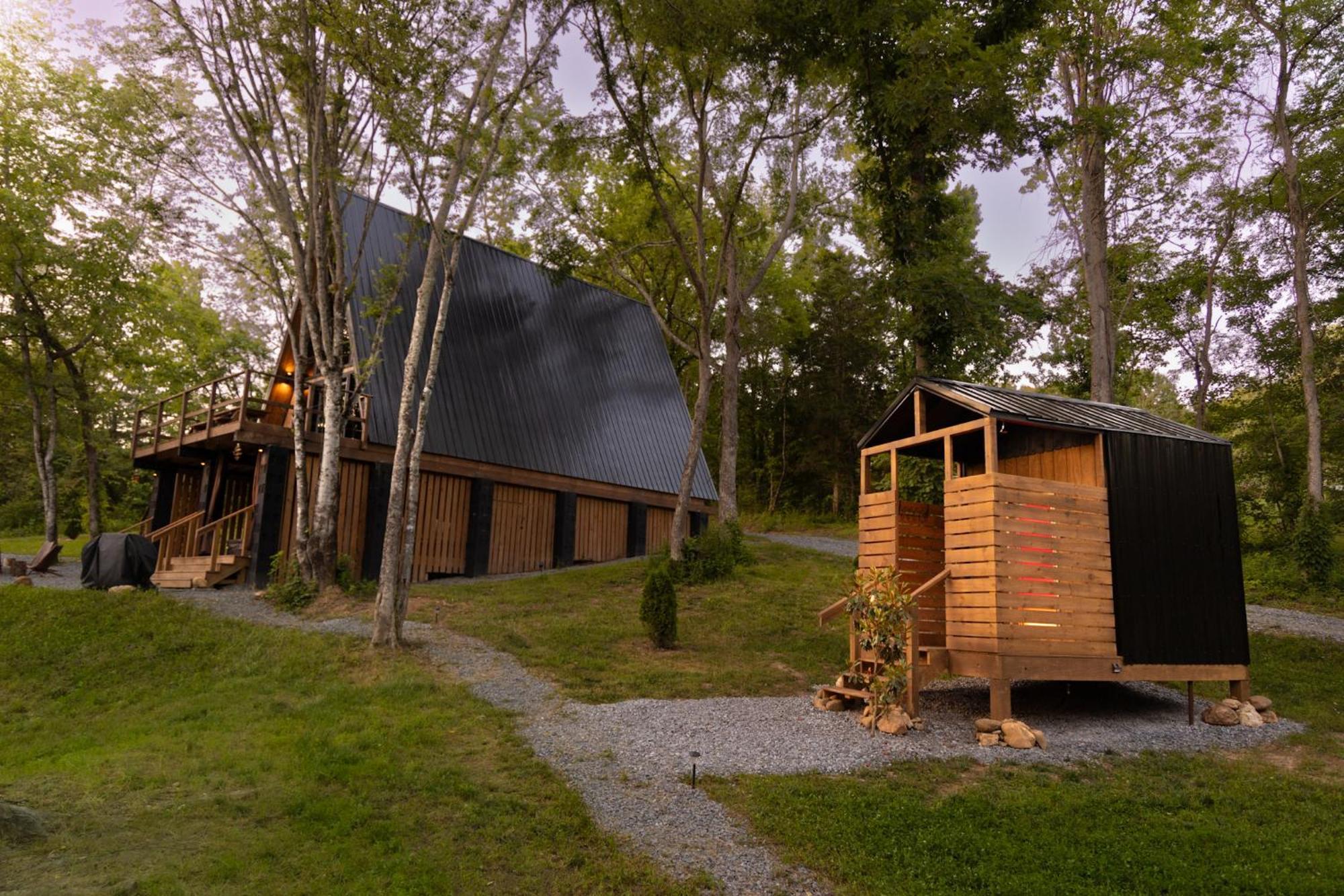 Valhalla Cabins Aframes With Hot Tubs & Sauna Cosby Extérieur photo